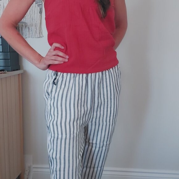 Sympli Linen Striped Pant Navy XSmall - Picture 6 of 6